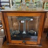 GLAZED DISPLAY CASE OF GRIFFIN SCALES & WEIGHTS