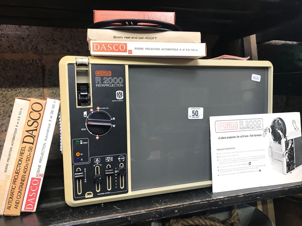 EG R2000 INSTA PROJECTOR WITH VARIOUS FILM TAPES