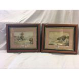 CHARLES MASTERS. A PAIR OF WATERCOLOURS, VIEWS OF THE RIVER DART, ONE INSCRIBED ''DITTISHAM'', THE