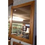 TEAK FRAMED WALL MIRROR