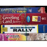 2 PC RALEIGH GAMES, COLIN MCCRAE RALEIGH & MONSTER TRUCK MADNESS II, BOXED GREETING CARD FACTORY,