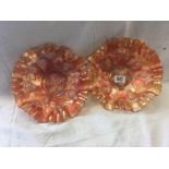 2 CARNIVAL GLASS DISHES