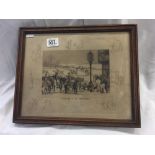 FRANK PATON. PENCIL SIGNED ETCHING ENTITLED ''A MEETING OF THE UNEMPLOYED''