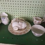 SHELF OF CROWN ROYAL TEA WARE & PARAGON TEA WARE