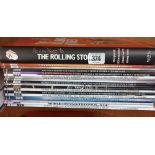 QTY OF BEATLES BOOKS, ROLLING STONES & ROCK MAGAZINES