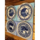 4 BOXED WEDGWOOD ROYAL COMMEMORATIVE WALL PLATES