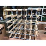 METAL & WOOD WINE RACK FOR 30 BOTTLES OF WINE