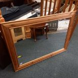 LARGE PINE WALL MIRROR