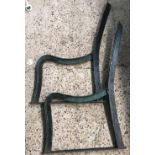 2 CAST IRON GARDEN BENCH ENDS