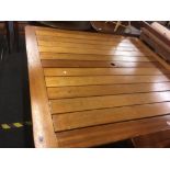 LARGE WOODEN SLAT PATIO TABLE