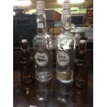 2 EMPTY MAGNUM LONG JOHN WHISKY BOTTLES & 2 OTHERS