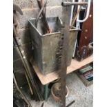 ALUMINIUM CHEST OF GARDENING TOOLS & POTS