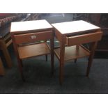 PAIR OF RETRO G-PLAN STYLE BEDSIDE TABLES