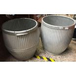 2 GALVANISED DOLLY WASHING TUBS