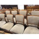 8 MAHOGANY UPHOLSTERED CHAIRS