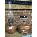 COPPER OIL LAMP & COPPER KETTLE