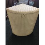 LLOYD LOOM WHITE CORNER LINEN BASKET