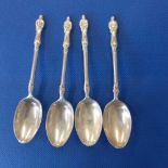 A SET OF 4 VICTORIAN APOSTLE TEA SPOONS - SHEFFIELD 1898