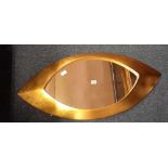 GOLD FRAMED EYE SHAPED MIRROR