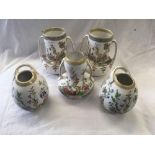 5 PIECES OF RIDGFORD CHINA OR TEA TREE PATTERN