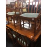 STAG EXTENDING DINING TABLE WITH 4 MATCHING CHAIRS & 2 CARVERS