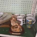 HUNTING WALL PLATES & HUNTING MUGS & OTHER CHINAWARE