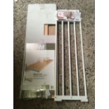 2 EXTENDING BATH SHELVES & A BEECH STYLE SLATTED SHELF KIT - NEW IN BOXES