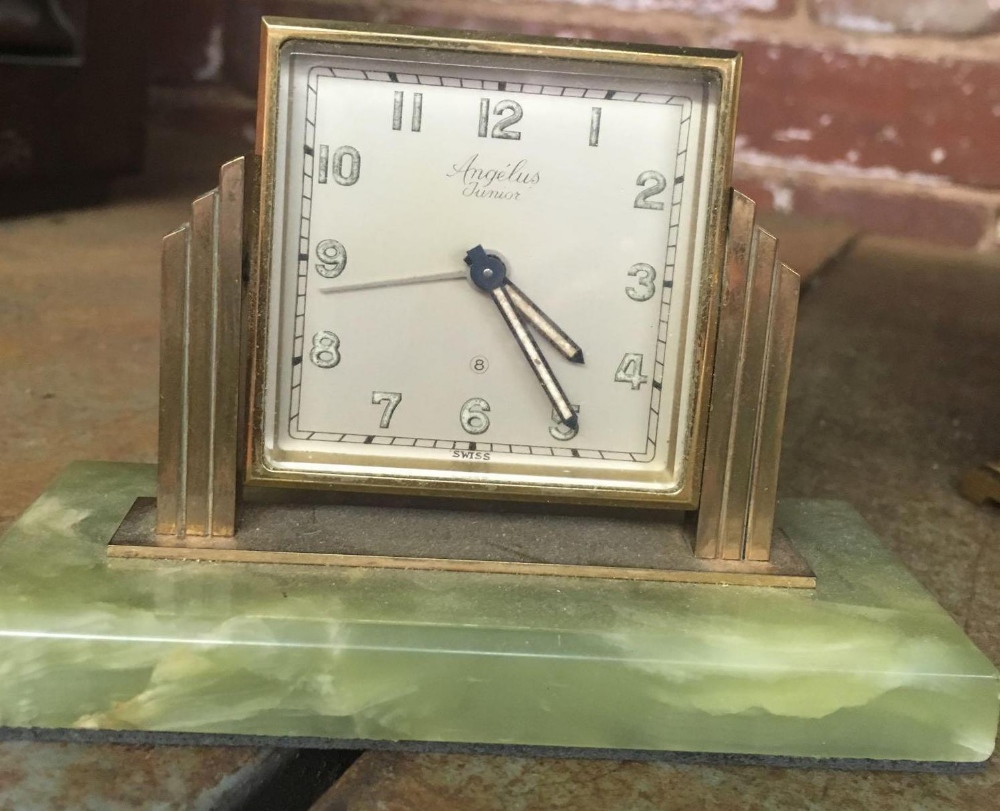 4 CARRAIGE CLOCK STYLE TABLE CLOCKS & 1 OTHER - NOT KNOW IF WORKING - Image 2 of 6