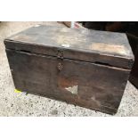 WOODEN TOOL BOX WITH VARIOUS MISC HAND TOOLS
