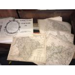 A DETAILED FOLIO OF ANTIQUE COUNTY MAPS, REGIONAL MAPS & FACSIMILIES