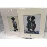 2 MOUNTED PRINTS BY KEITH PROCTOR, PEEKABOO & 1 OTHER