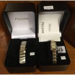 2 BRAND NEW LADIES PULSAR WATCHES ALL BOXED