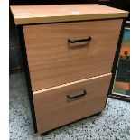 BEECH EFFECT 2 DRAWER FILING CABINET