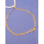 A 9ct GOLD GIRLS BRACELET