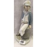 LLADRO FIGURE BOY WITH BOAT