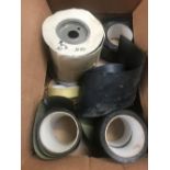 ROLLS OF DPC, 4 PART ROLLS OF FLASH BAND, MASKING & ADHESIVE TAPES