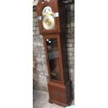 GRANDFATHER CLOCK CASE WITH MOON DIAL & DOOR A/F