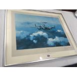 1ST EDITION PRINT TITLED 'LANCASTER BY ROBERT TAYLOR' SIGNED BY LEONARD CHESHIRE