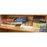 SHELF OF PUZZLES, GAMES ETC