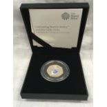 THE ROYAL MINT 2017 BEATRIX POTTER PETER RABBIT 50 PENCE SILVER PROOF COIN IN ORIGINAL BOX ETC. C.