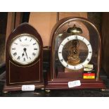 2 MODERN CLOCKS, 1 MECHANICAL BY HERMLE, THE OTHER WITH BATTERY BY KNIGHTS & GIBBONS