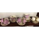 SHELF OF ROYAL STANDARD CUPS & SAUCERS & NORITAKI CUPS & SAUCERS ETC