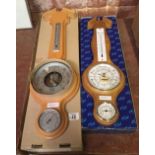 2 SMALL SIZED ANEROID BAROMETERS, NEW IN BOXES