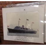 QTY OF FRAMED PHOTOGRAPH PICTURES OF THE HONG KONG POLICE LAUNCHES, HMS YORK, THE USS NEW JERSEY &