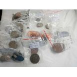 TUB OF MISC COPPER CUPRO & SILVER COINS