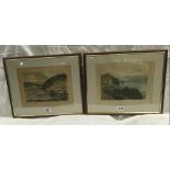 PAIR OF RARE GEORGIAN AQUATINT'S, VIEWS OF TORRE ABBEY AND TORBAY, DEVON. DRAWN & ENGRAVED BY