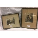 PAIR OF SIGNED ETCHINGS