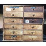 WOODEN MULTI DRAWER PLYWOOD SPARE PARTS CABINET