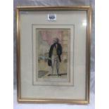 ANTIQUE COLOURED ENGRAVING OF HRH PRINCE WILLIAM HENRY SERVING AS A MIDSHIPMAN