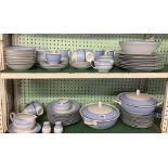 2 SHELVES OF DOULTON DINNERWARE